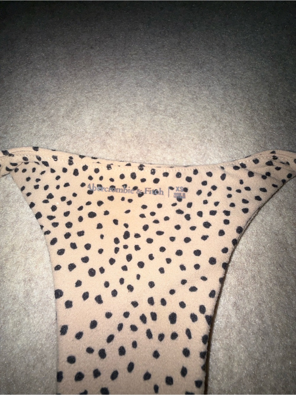 Abercrombie & Fitch Cream Tank Top with Black Dot Print - Picture 4 of 6